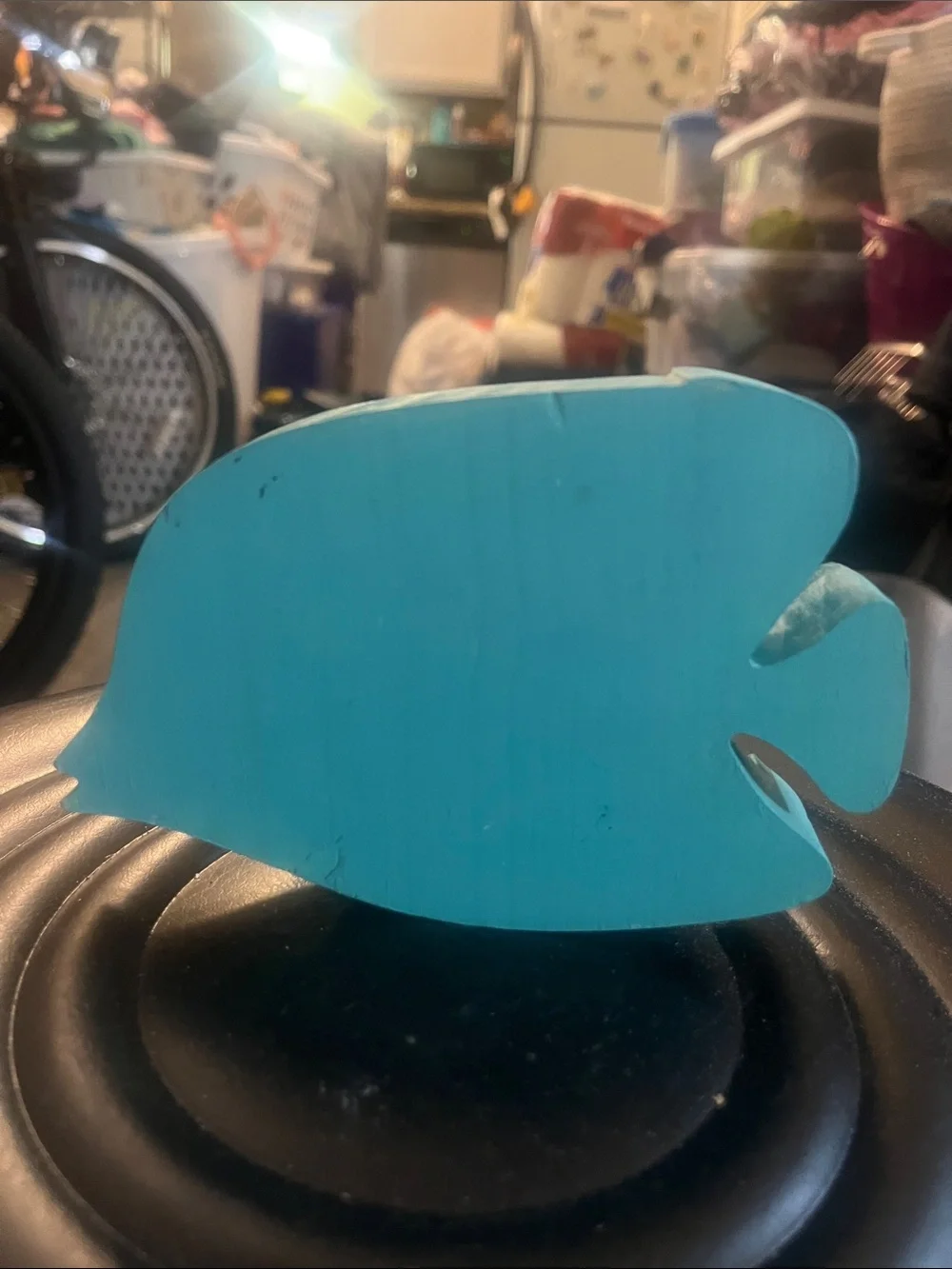 Colorful Blue & Pink Decorative Fish decoration - Wooden 3D Fish 399